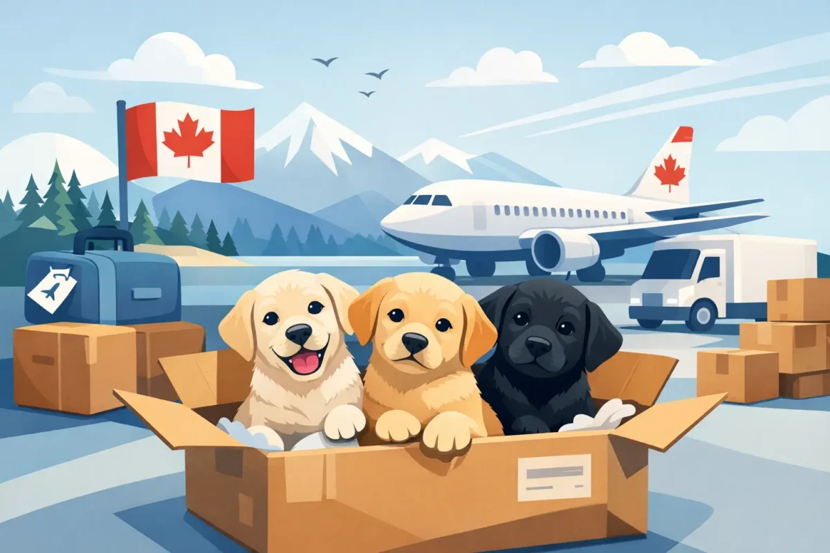 Labrador Puppies Shipped to Canada